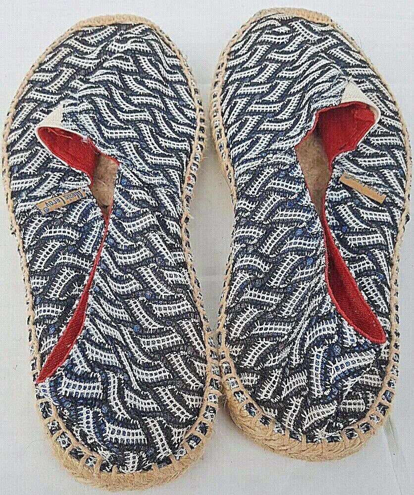 Alexis Leroy Multicolor Womens Flats Loafers Black and White 39 M US 8-8.5
