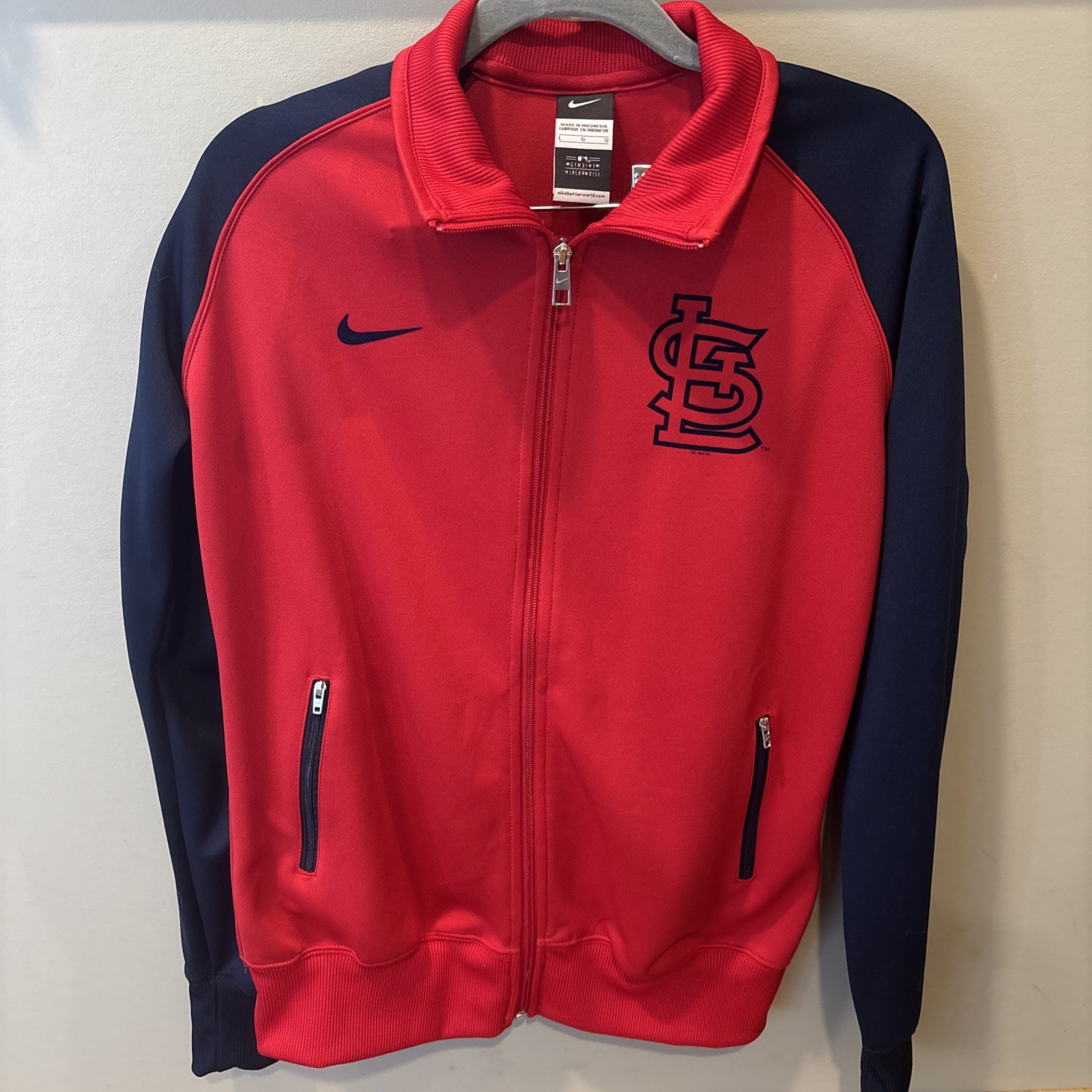 Nike St. Louis Cardinals Baseball Women’s Medium Red Full Zip Jacket Long Sleeve