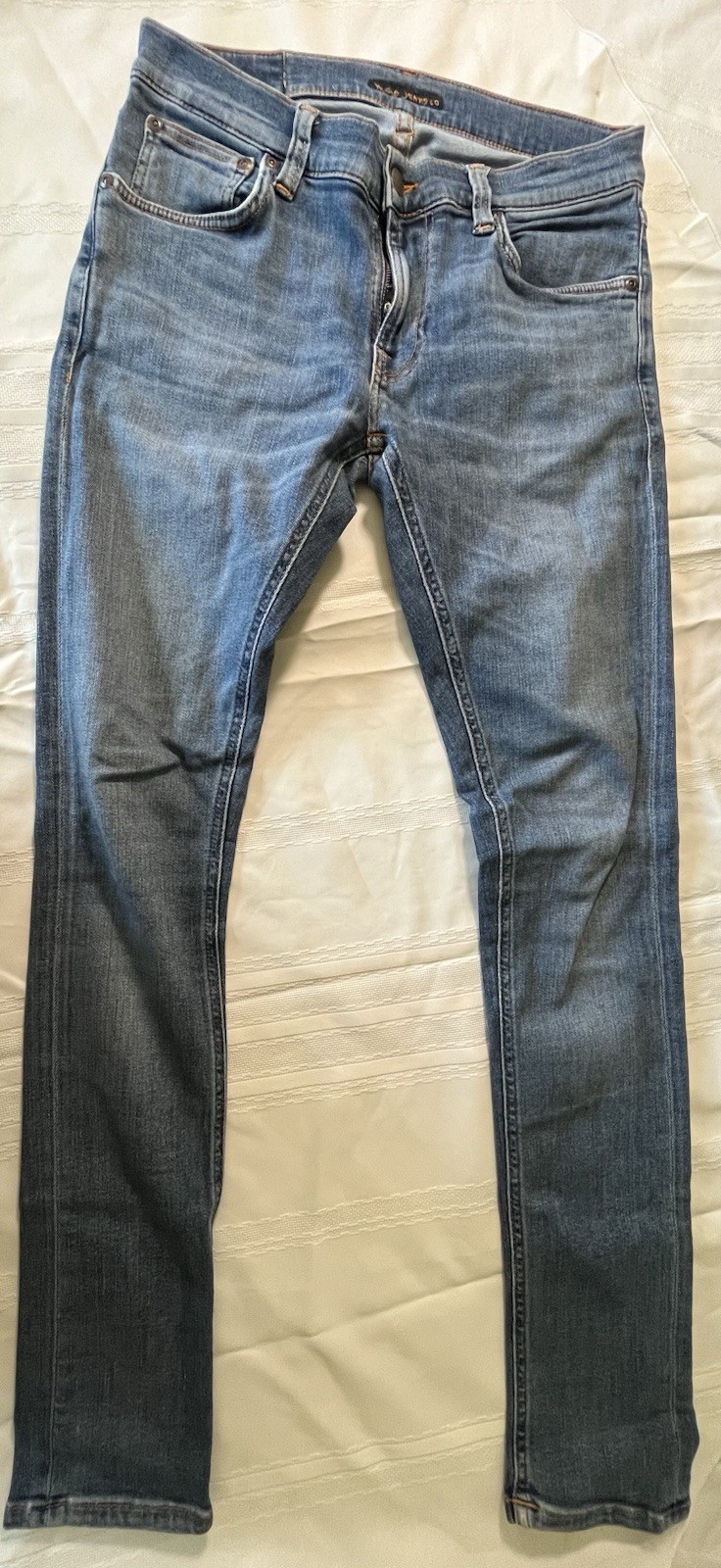 Nudie Jeans Men’s Tight Terry Steel Navy Jeans W29 X L32 1012406
