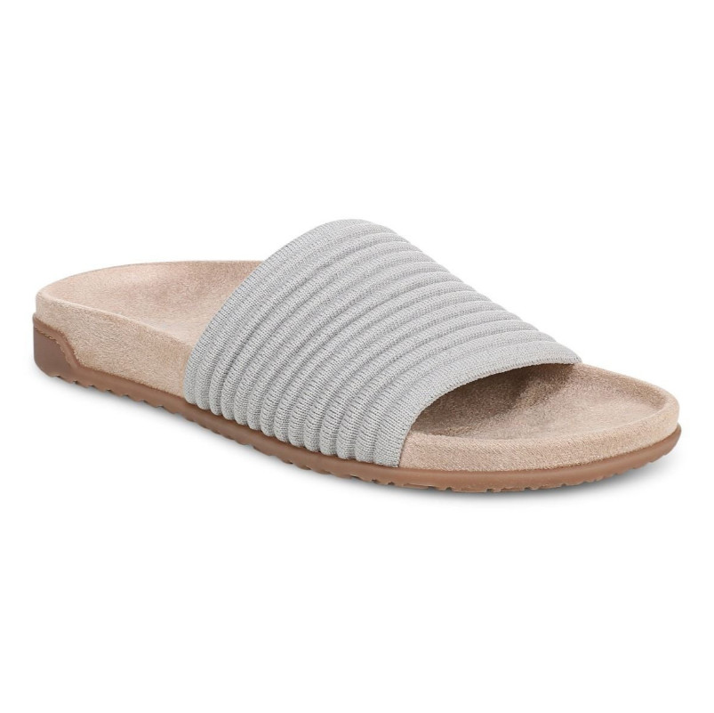 VIONICS Evie Knit Slide Sandal – Vapor Silver NEW