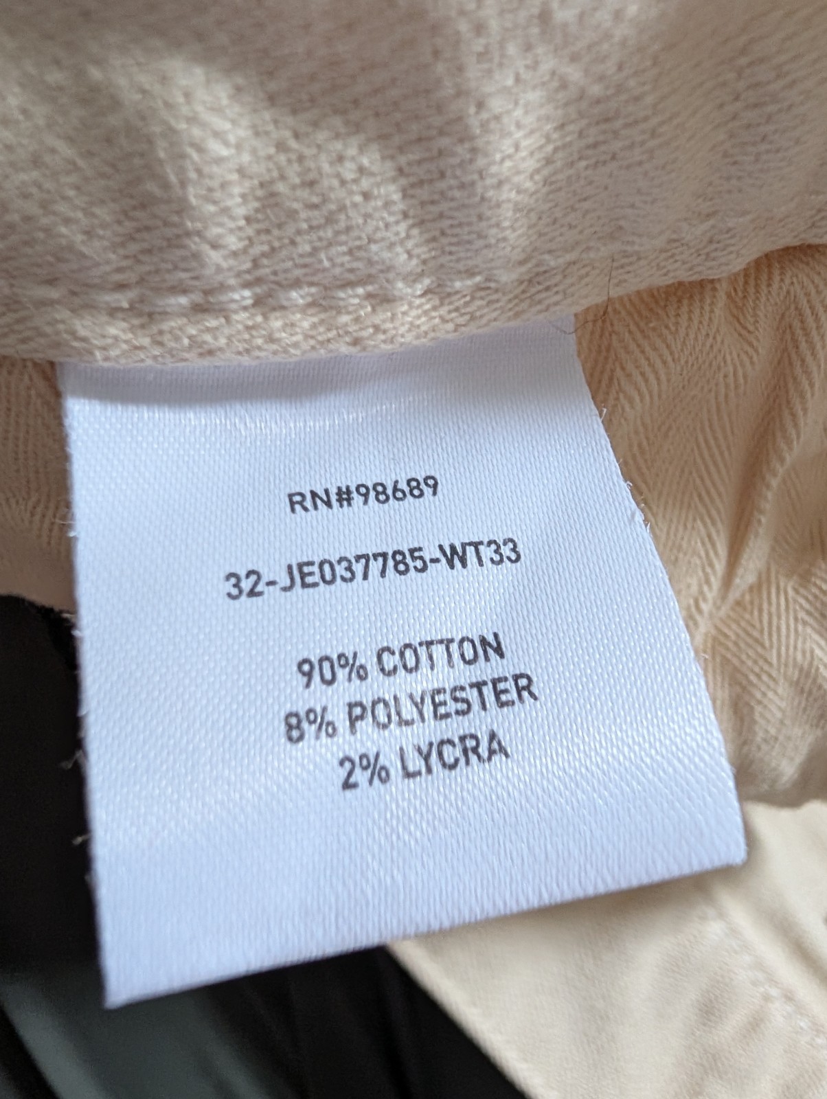 Todd Snyder Chino Pants Mens 32×30 Cream Slim Fit 5-Pocket Stretch Beige Jeans