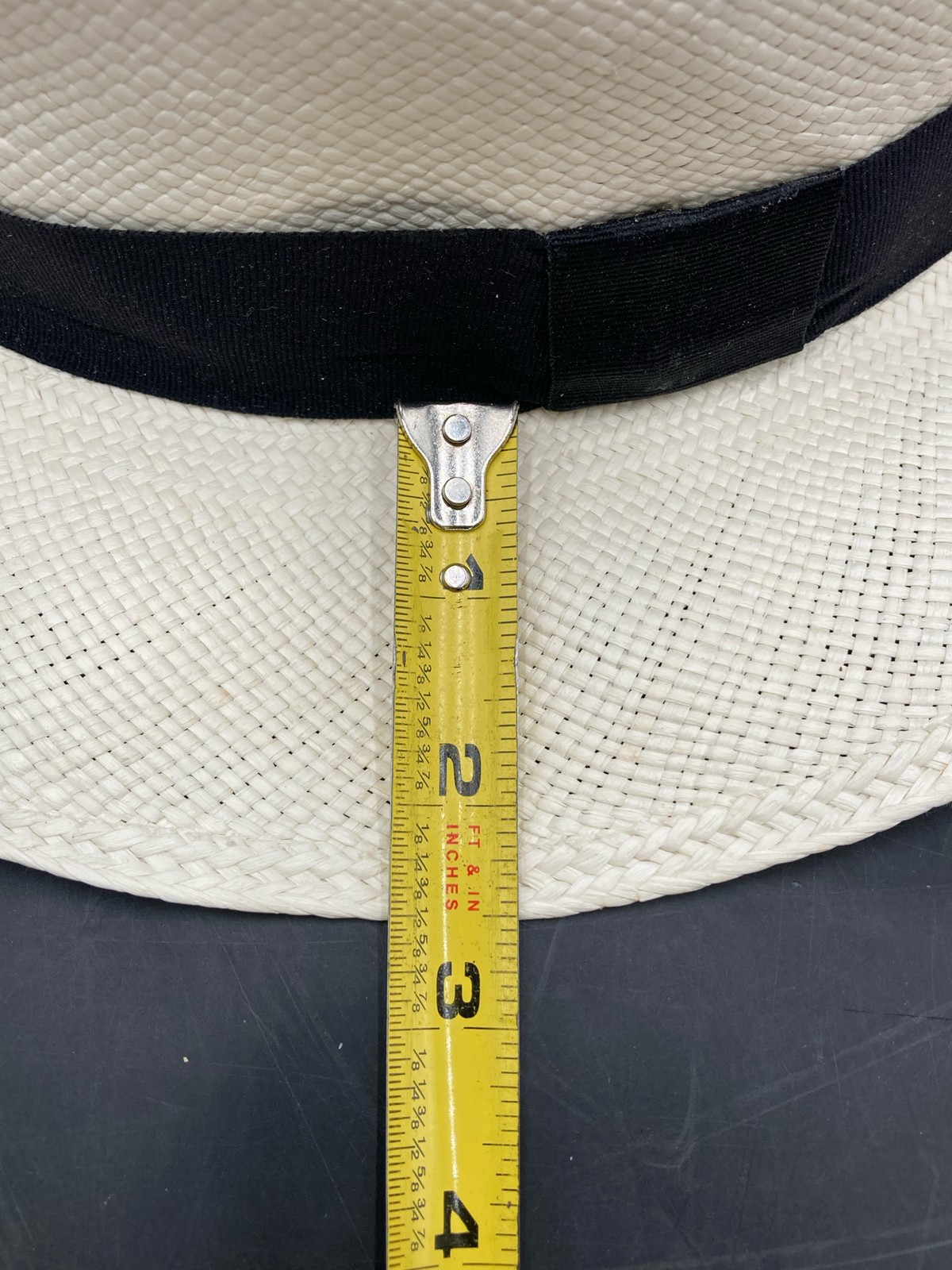Montecristi Hand Woven Toquilla Straw Genuine Panama Hat Size 59