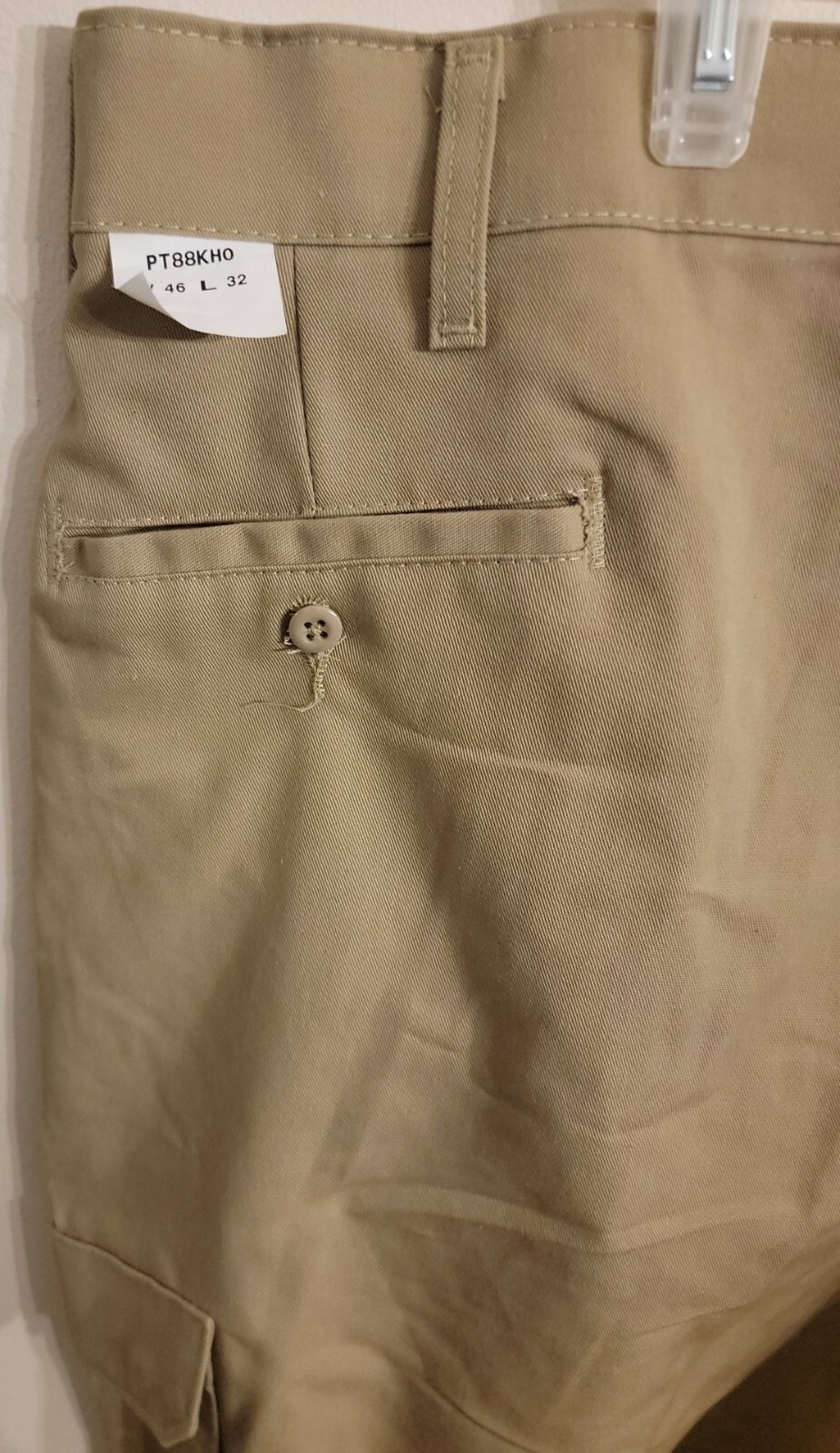 Red Kap Men’s Industrial Cargo Pants PT88KHO, Khaki, 46W x 32L