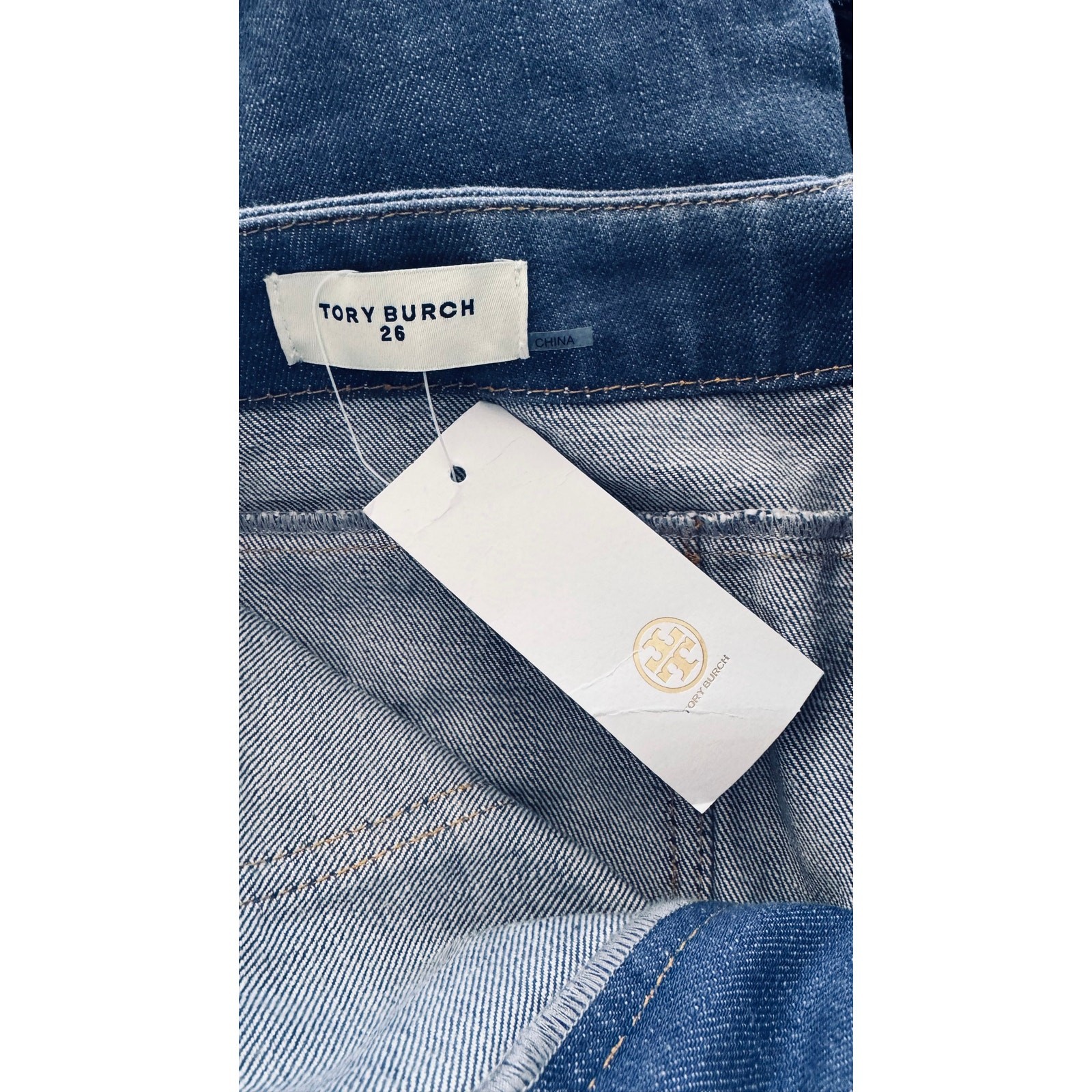 Sz 26 Tory Burch Wide Legs Carpenter Denim Summer 2022