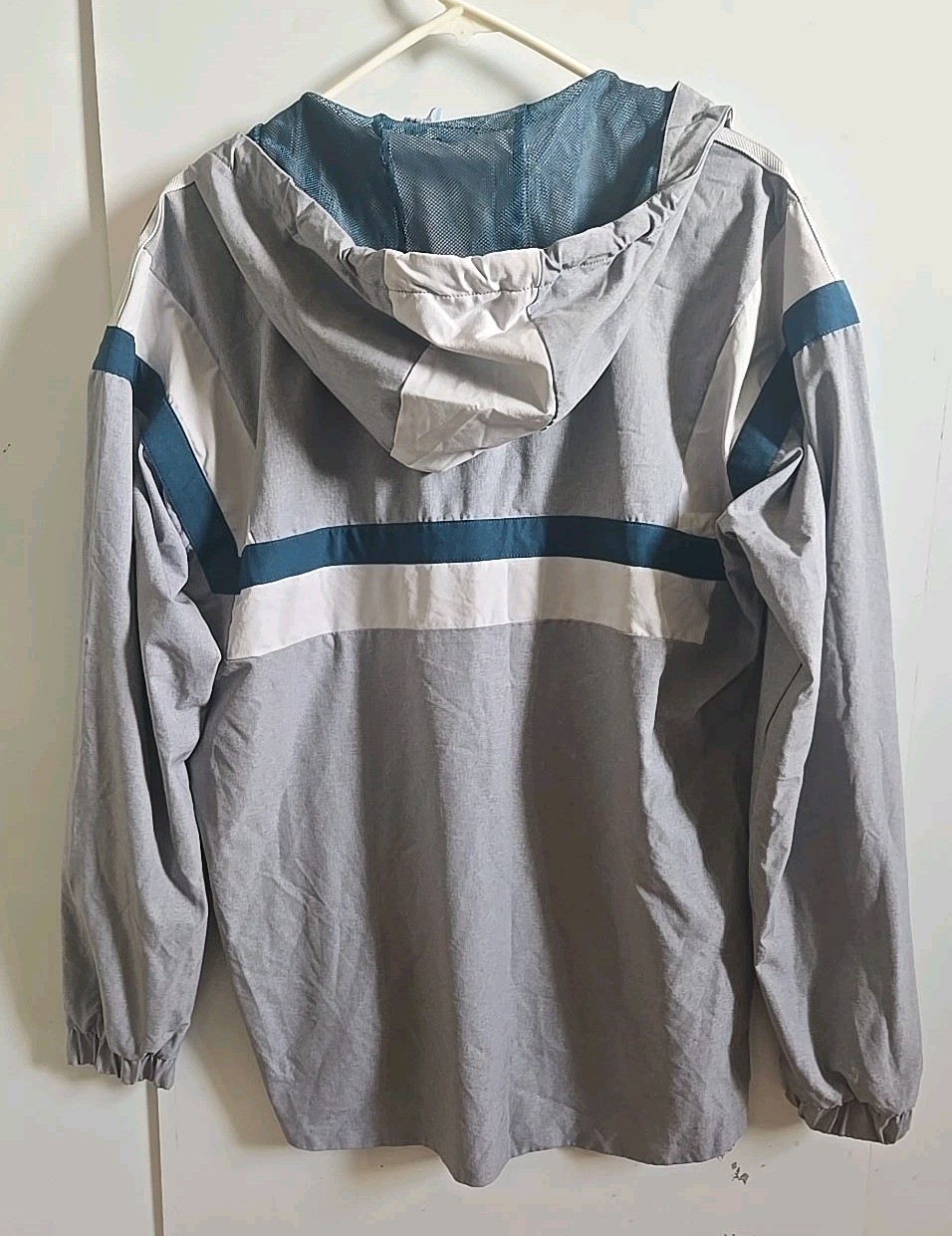 adidas Men’s BR8 Pullover Windbreaker Jacket Charcoal Grey/Chalk Size S DT2732