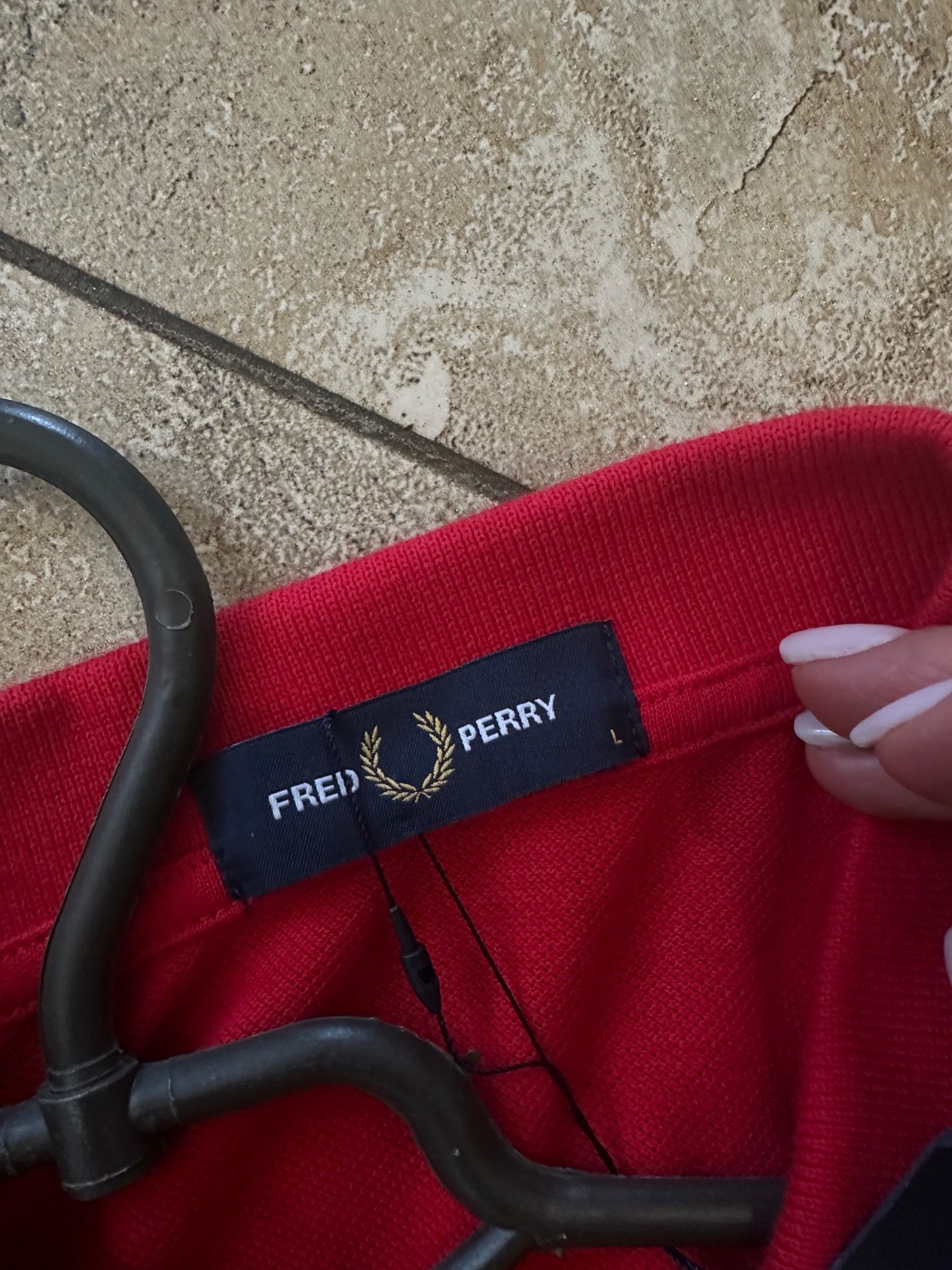 Fred Perry M3600 Twin Tipped Polo Shirt Red Gold White Size L New With Tags