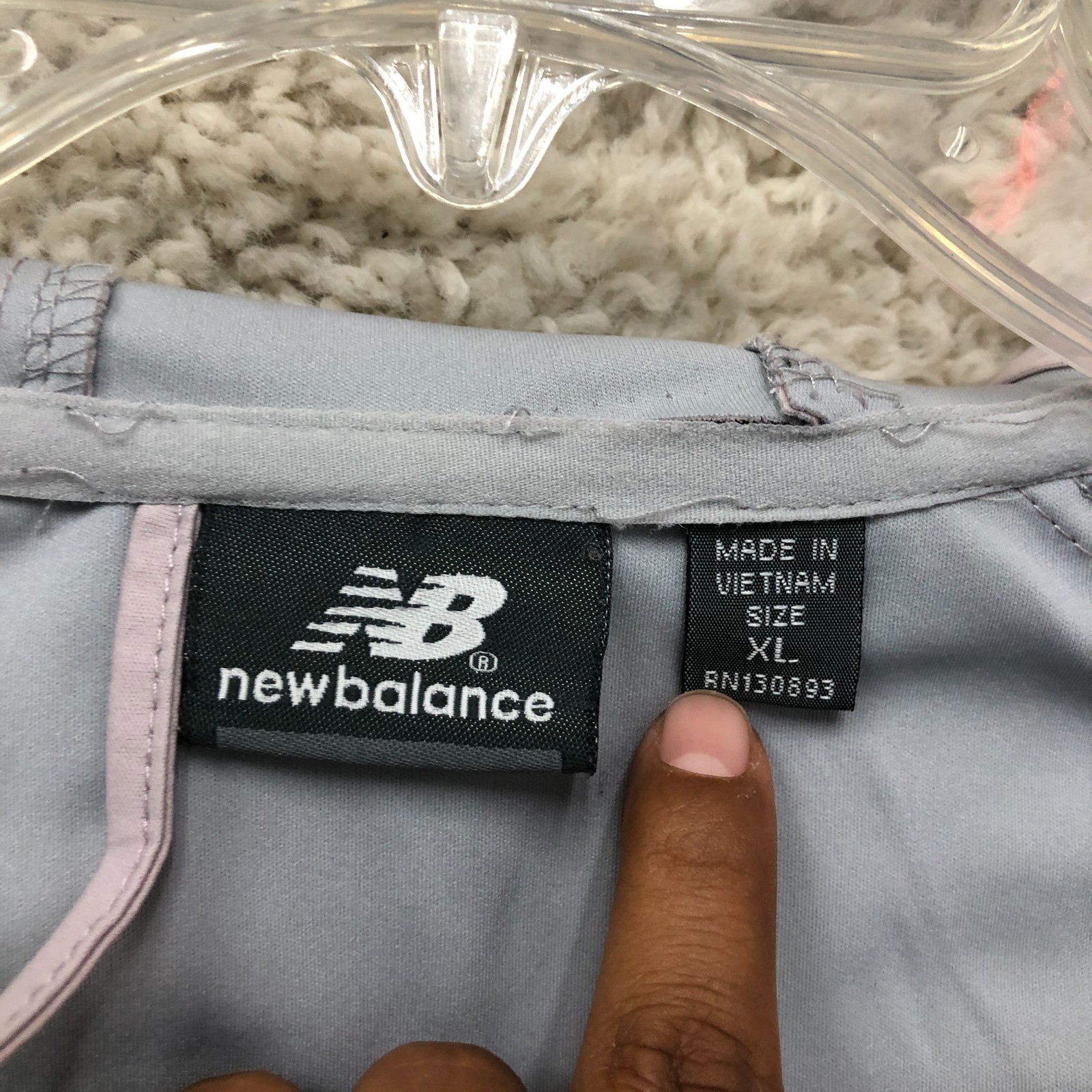 New Balance Jacket Extra Large Adult Pink Windbreaker Hooded Full Zip Womens XL