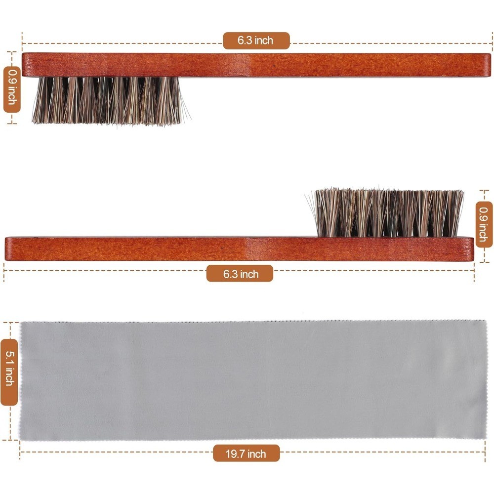 Horsehair Leather Shoe Polish Brush Professional Shoe Care Applicator Brush for