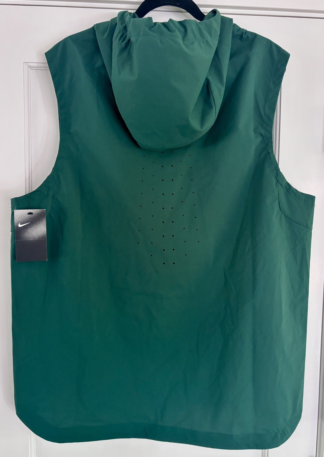 Nike Vest Large Green Alpha Fly Rush Hooded Athletic Pullover Zip NWT