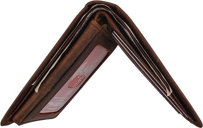 CAZORO Personalized Wallets Name Initials Men’s Vintage Leather RFID Blocking…