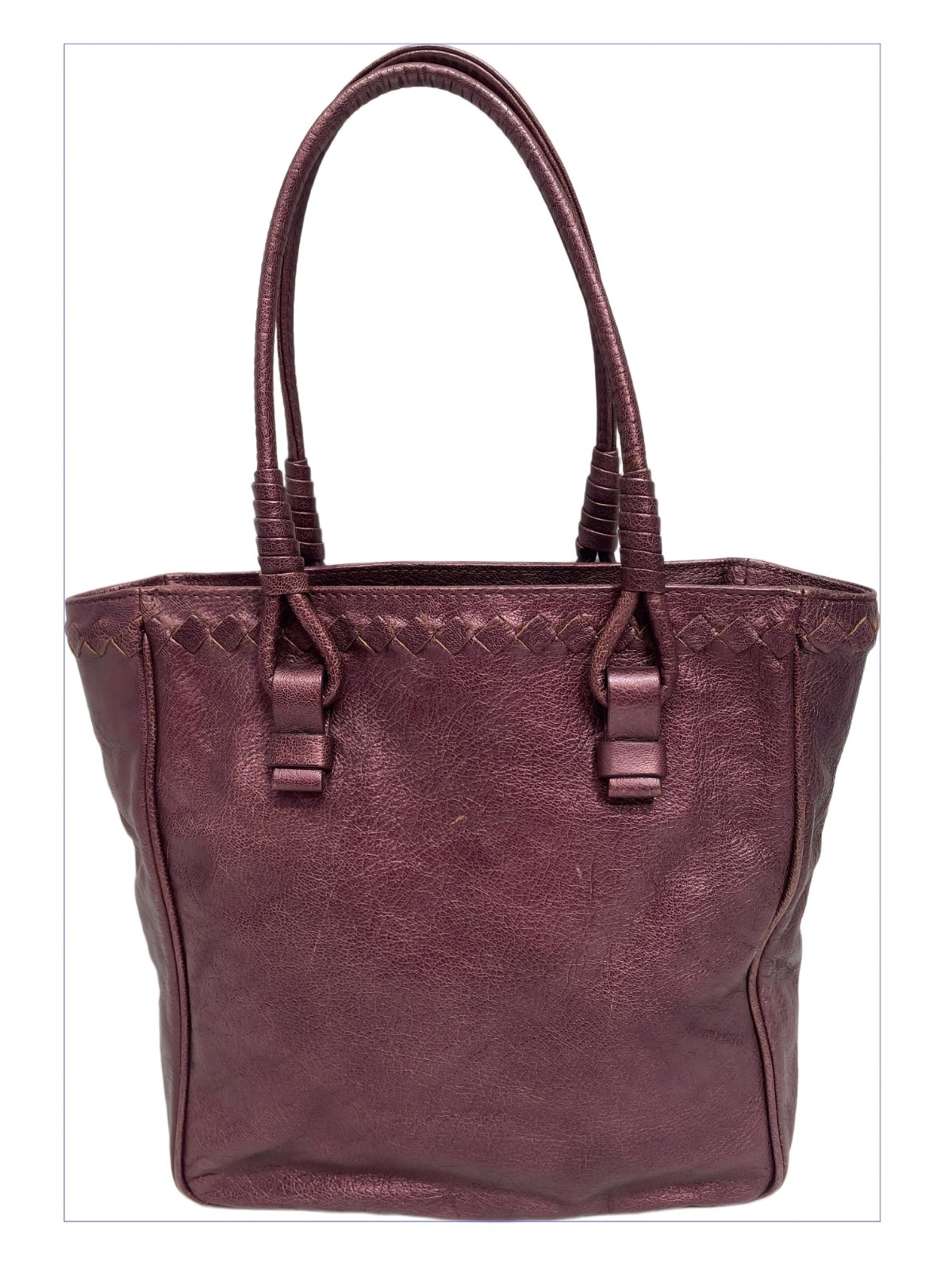 Bottega Veneta 2000’s Tote Bag Burgundy Leather Used