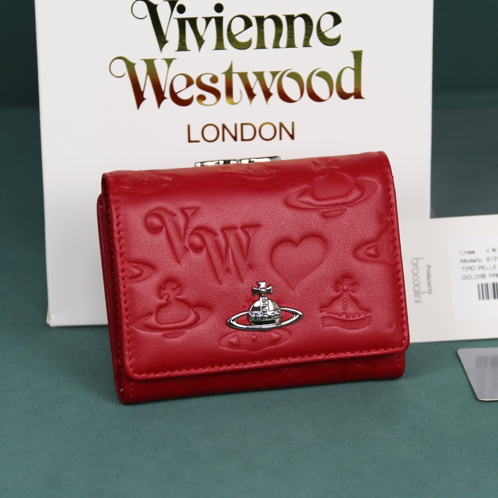 Westwood Gamaguchi Trifold Wallet red 11cm × 9cm × 3.5cm
