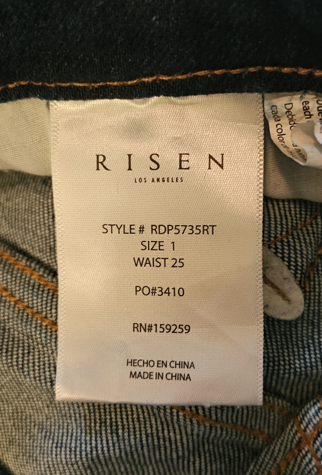 Risen Los Angeles High Rise Cropped Flare Jeans Distressed Raw Hem Size 1 25