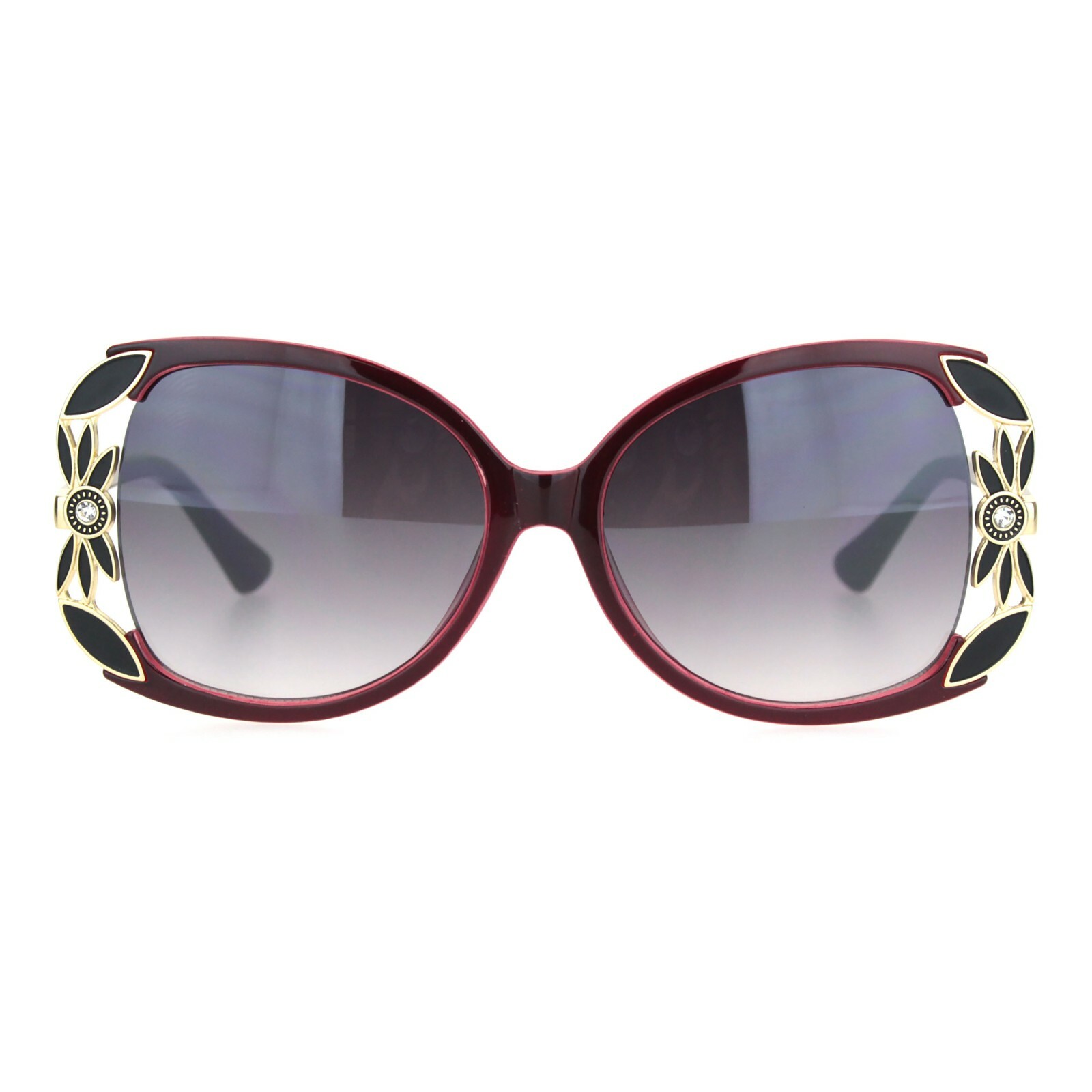 Rhinestone Flower Jewel Design Womens Sunglasses Luxury Fashion UV 400