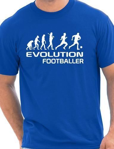 Evolution Of Footballer Football Sports Funny Mens T Shirt Size S-XXL
