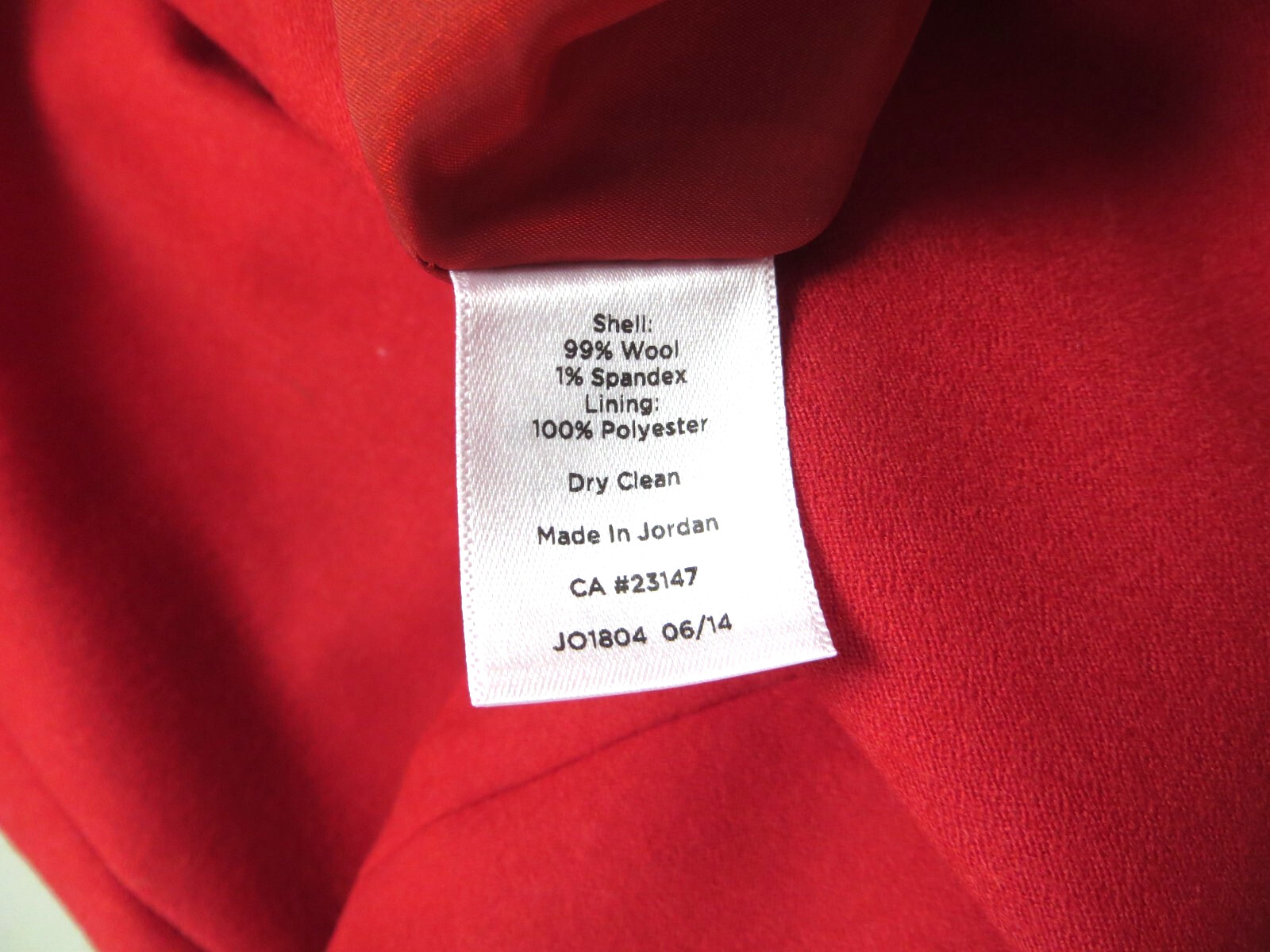 SK18844- NWT TALBOTS Womens 99% Wool Flannel Straight Pencil Skirt Deep Red 14
