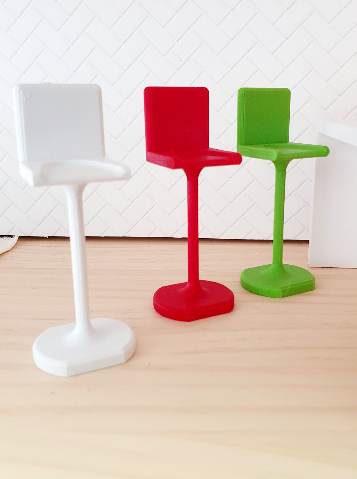 Dolls House Modern Bar Stool, Choice of Colours 1:12th Scale, Miniature Bar