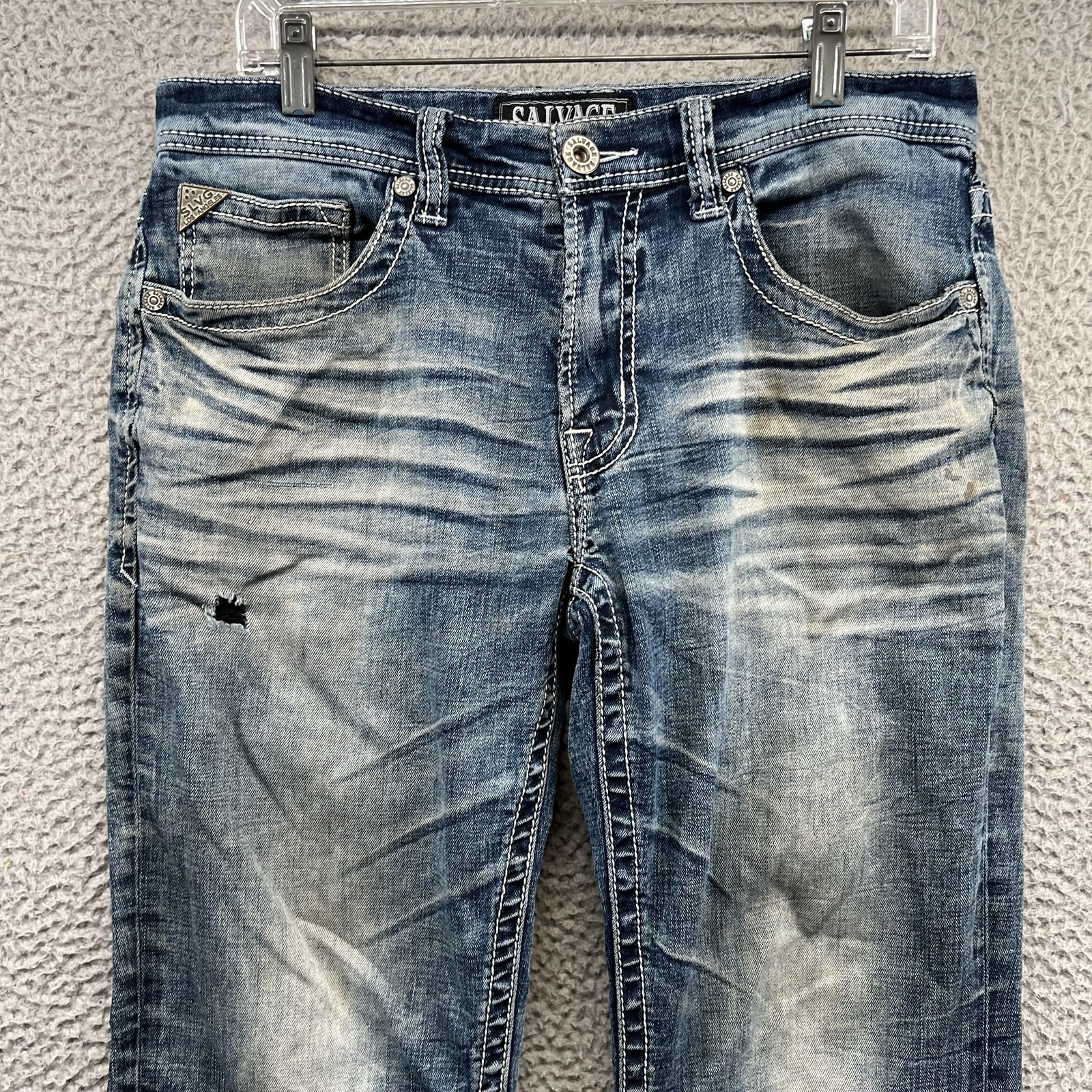 Salvage Mayhem Boot Jeans Mens 32 R Fit 33×32 Blue Denim Pants BKE Buckle Cut