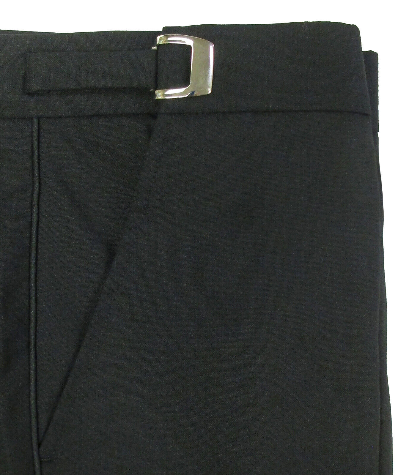 Men’s Black Tuxedo Pants Flat Front with Narrow Satin Stripe 32 Waist 32 Length