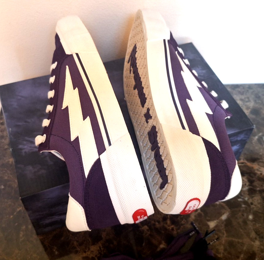 Revenge x Storm Vol. 2 Low Dark Violet White Canvas Shoes Lace Up Mens 9 NWB
