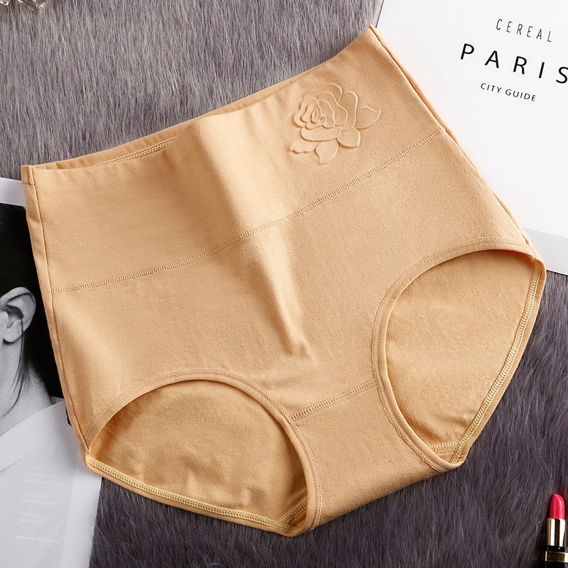 3 Pack Women High Waist Cotton Tummy Control Panties Ladies Leak Proof Underwear