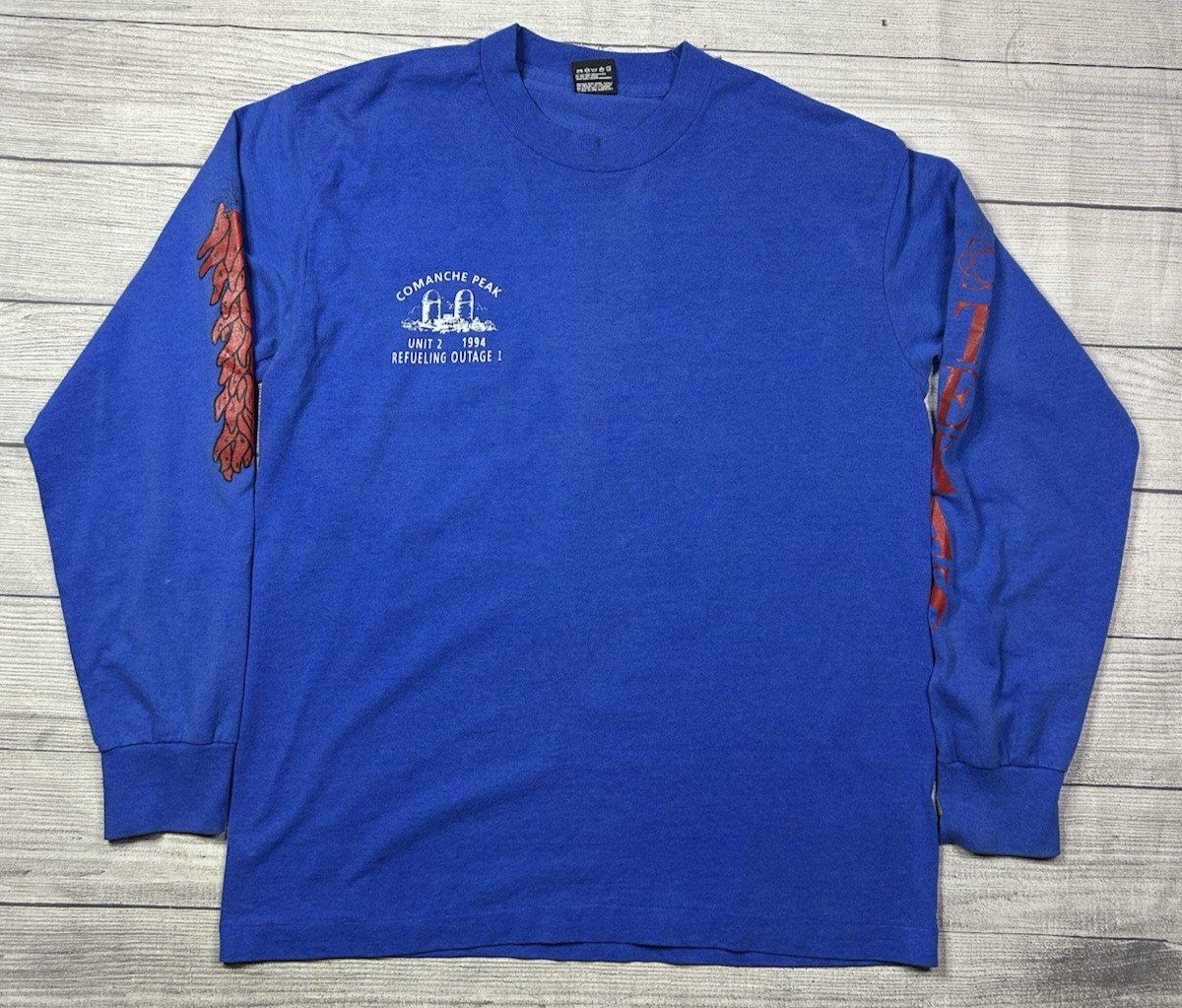 Vintage Comanche Peak 1994 Refueling Outage T Shirt Mens Large Made USA Nuclear