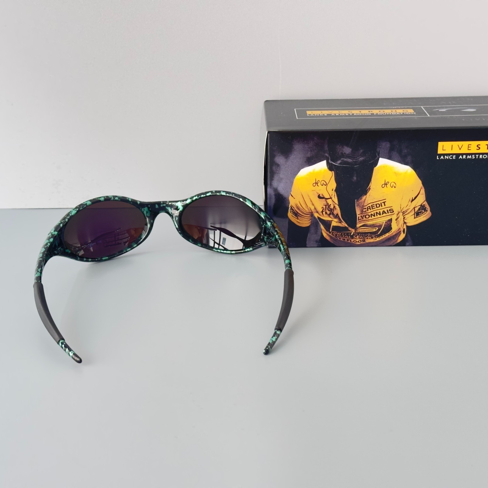 Oakley x Brain Dead Eye Jacket Green Drip Sunglasses Hype Y2K GORPCORE