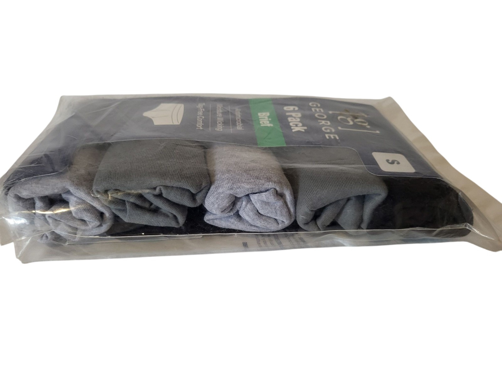 GEORGE Men’s 6 pack tag free briefs assorted colors size 28″ to 30″ waist NIP