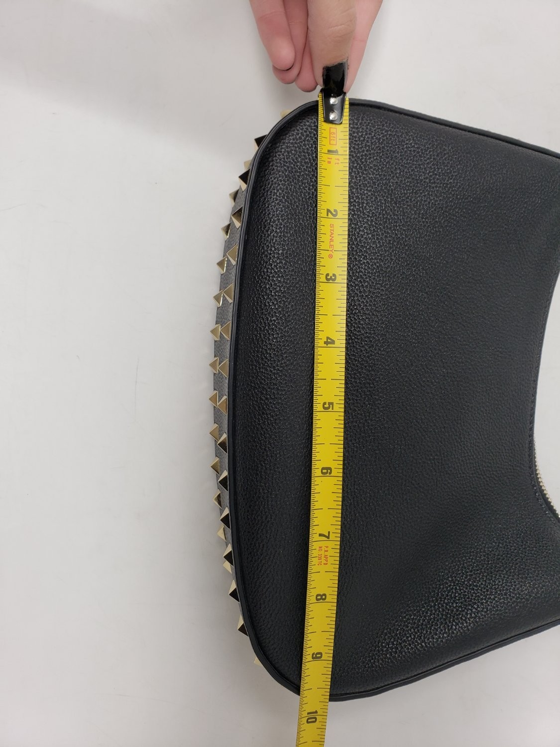 Valentino Garavani Rockstud Womens S Black Handbag Detachable Shoulder Strap