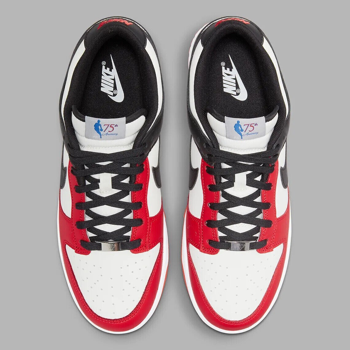 NBA × Nike Dunk Low EMB 75th Anniversary Chicago Bulls DD3363-100 Men’s US4-14