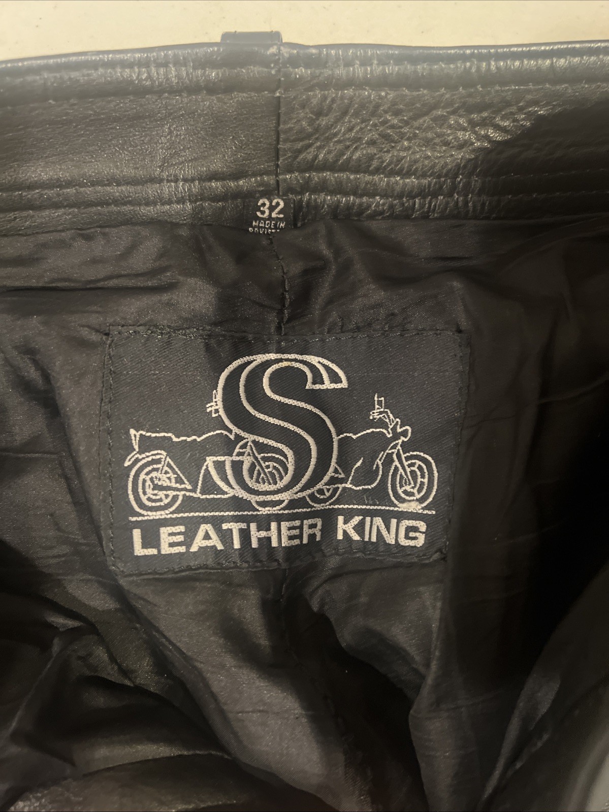 Vintage Leather King Motorcycle Pants Size 32 See Pictures and Description