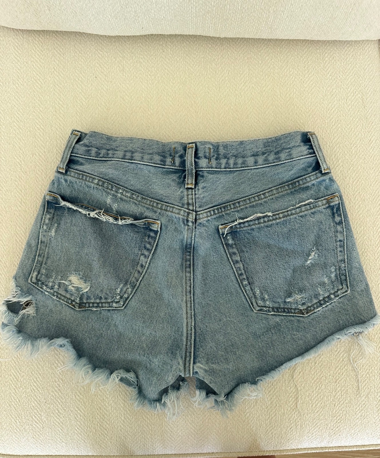 AGOLDE PARKER used jean shorts size 25 color swapmeet