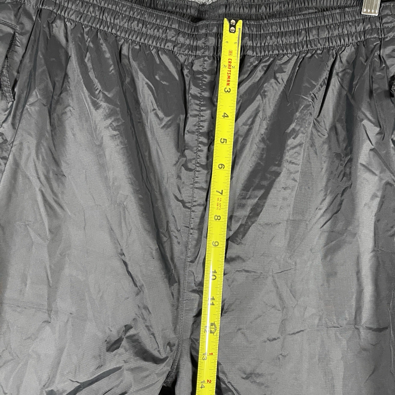 Helly Hansen Black Rain Pants 100% Polyamide Ankle Zip Strap Mens Size 2XL #1646