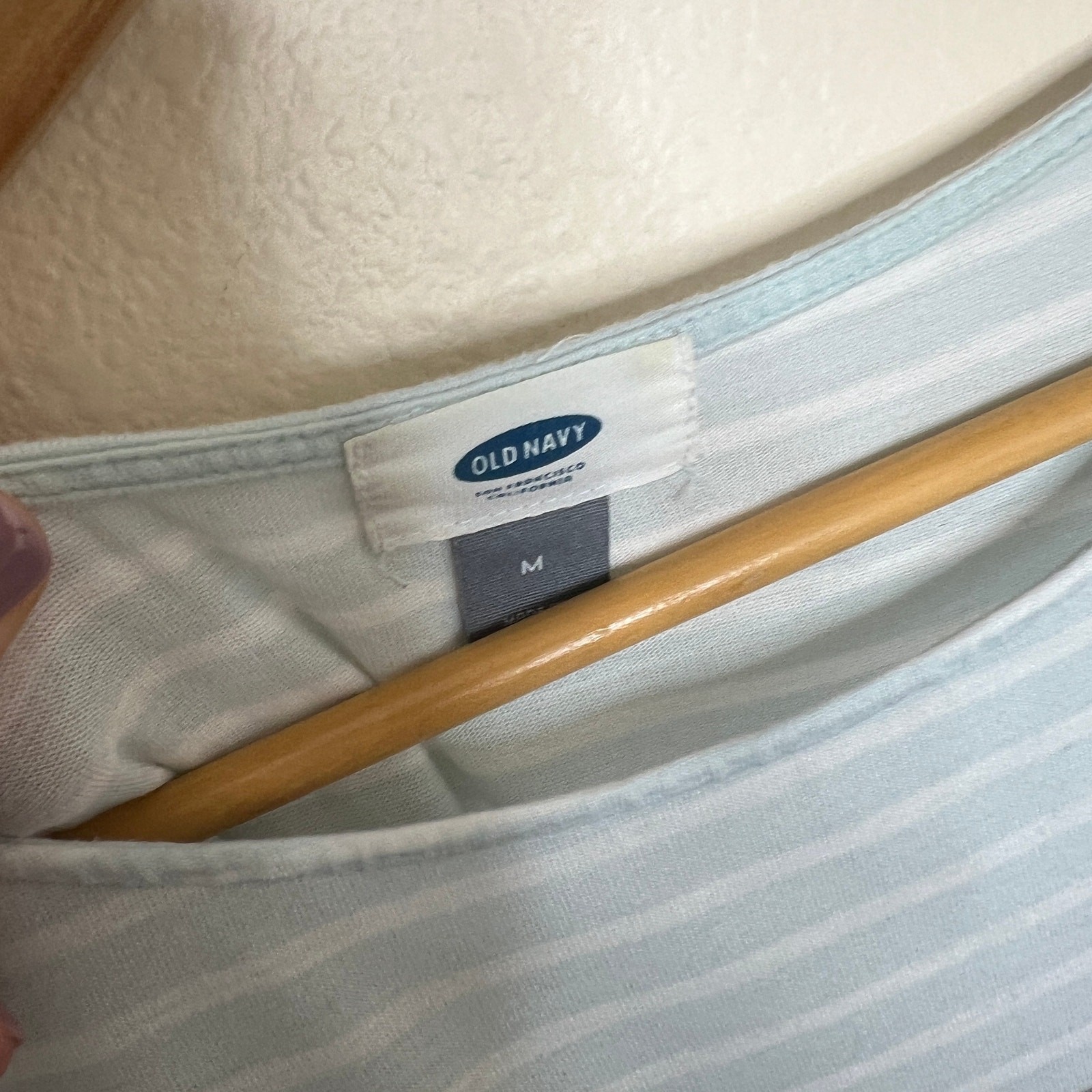 Old Navy Gray Black Stripe Boatneck Tee Medium