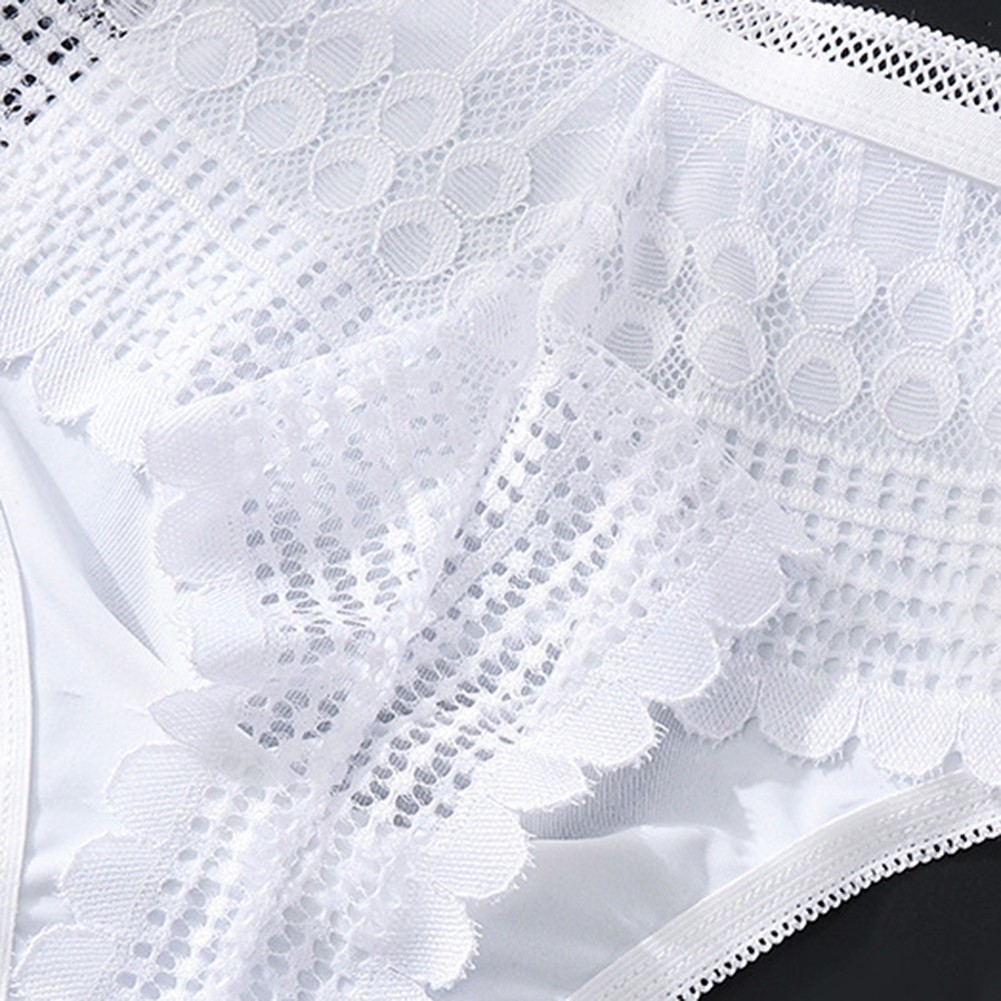 Men’s Smooth Ice Silk Thong Underwear G String Lace Seamless 3D Bulge Pouch