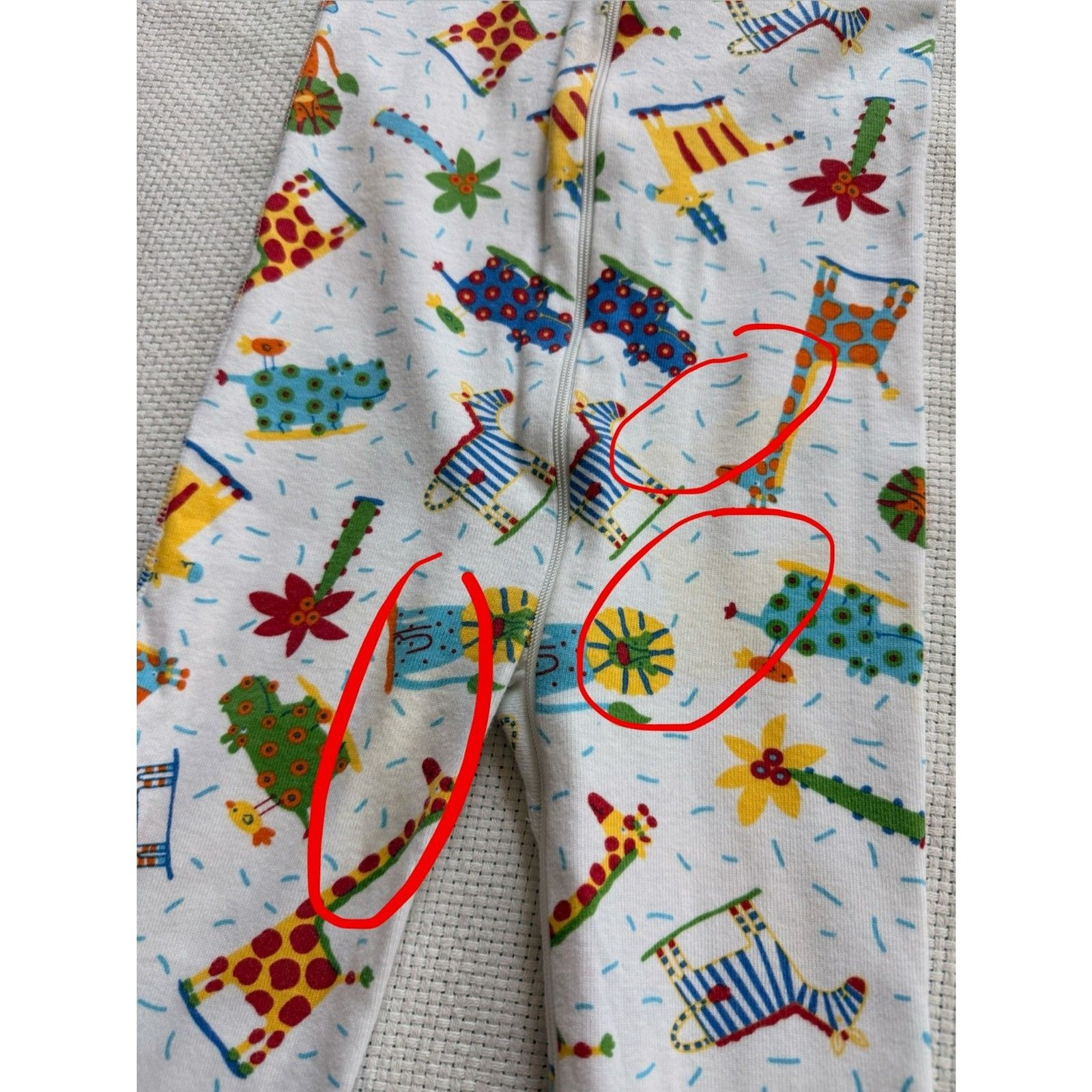 Hanna Andersson Organic Cotton Sleeper Pajamas 18-24 Months 80 cm Animal Print