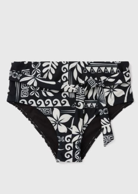Matalan BNWT black shell floral print padded tankini set summer holiday (38)