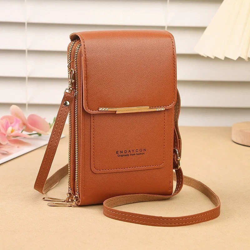 Women’s Crossbody Phone Bag Touch Screen Wallet PU Leather Shoulder Purse