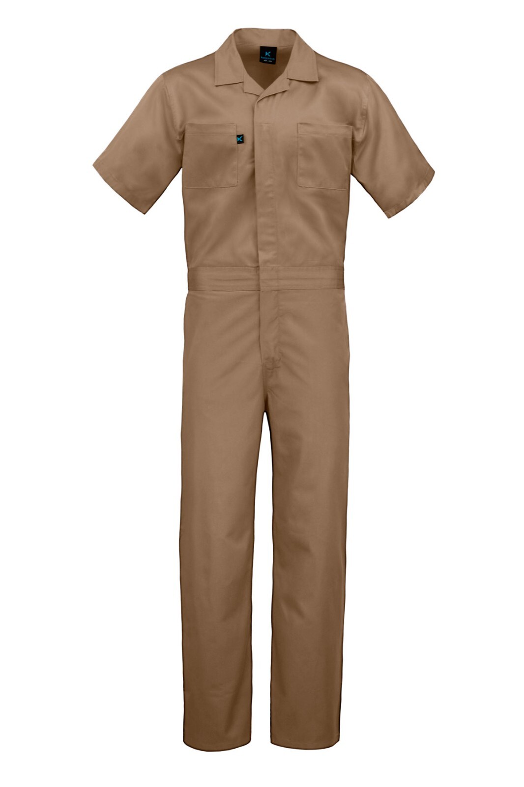 Men’s Short Sleeve Coverall Workwear Jumpsuit Poly-Cotton, Navy, Khaki, Gray.