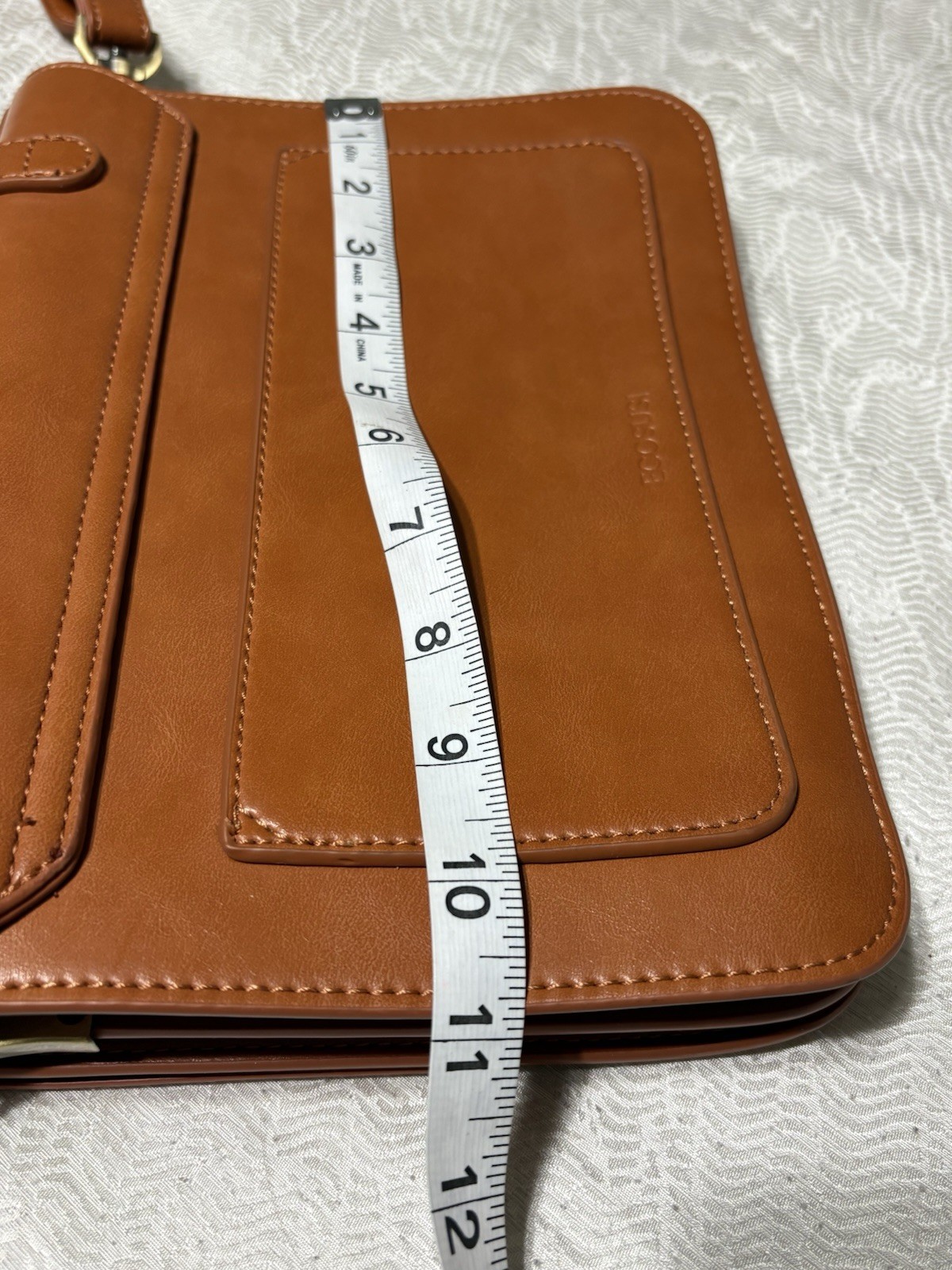 ECOSUSI Brown FAUX Leather messenger bag