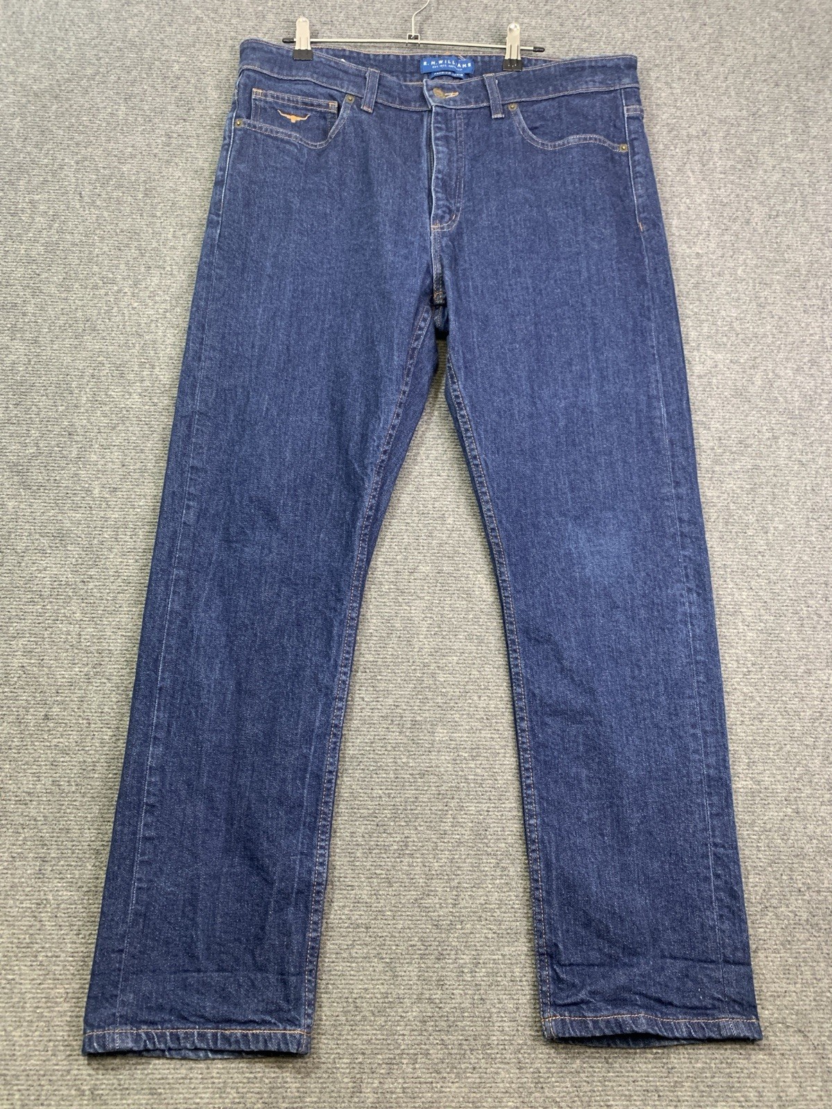 R.M Williams RAMCO Jeans Men’s 36 x 30 Blue Denim Stretch Zip Made in Australia