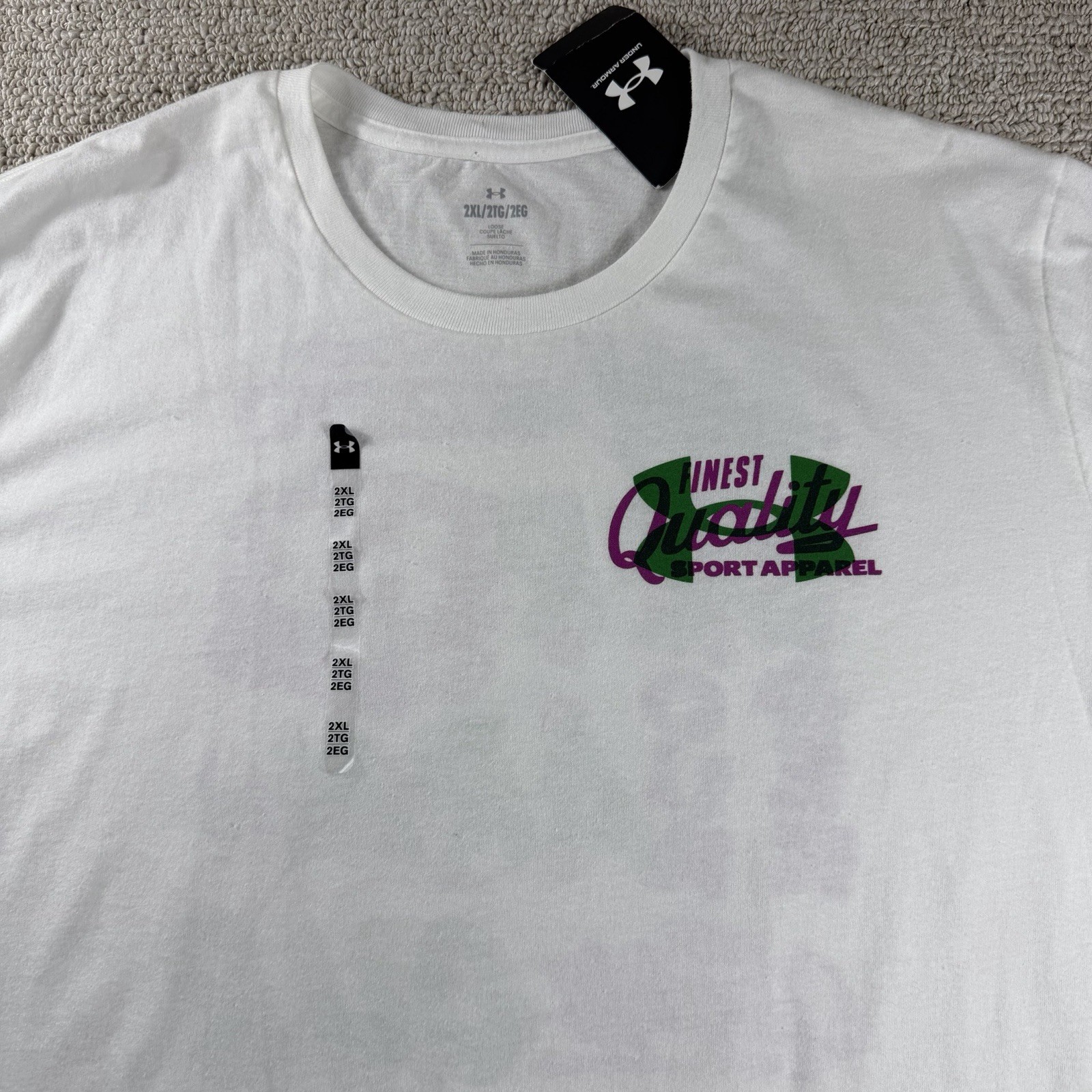 Under Armour Vintage Type Loose Fit Graphic T-Shirt White Men’s Size XXL