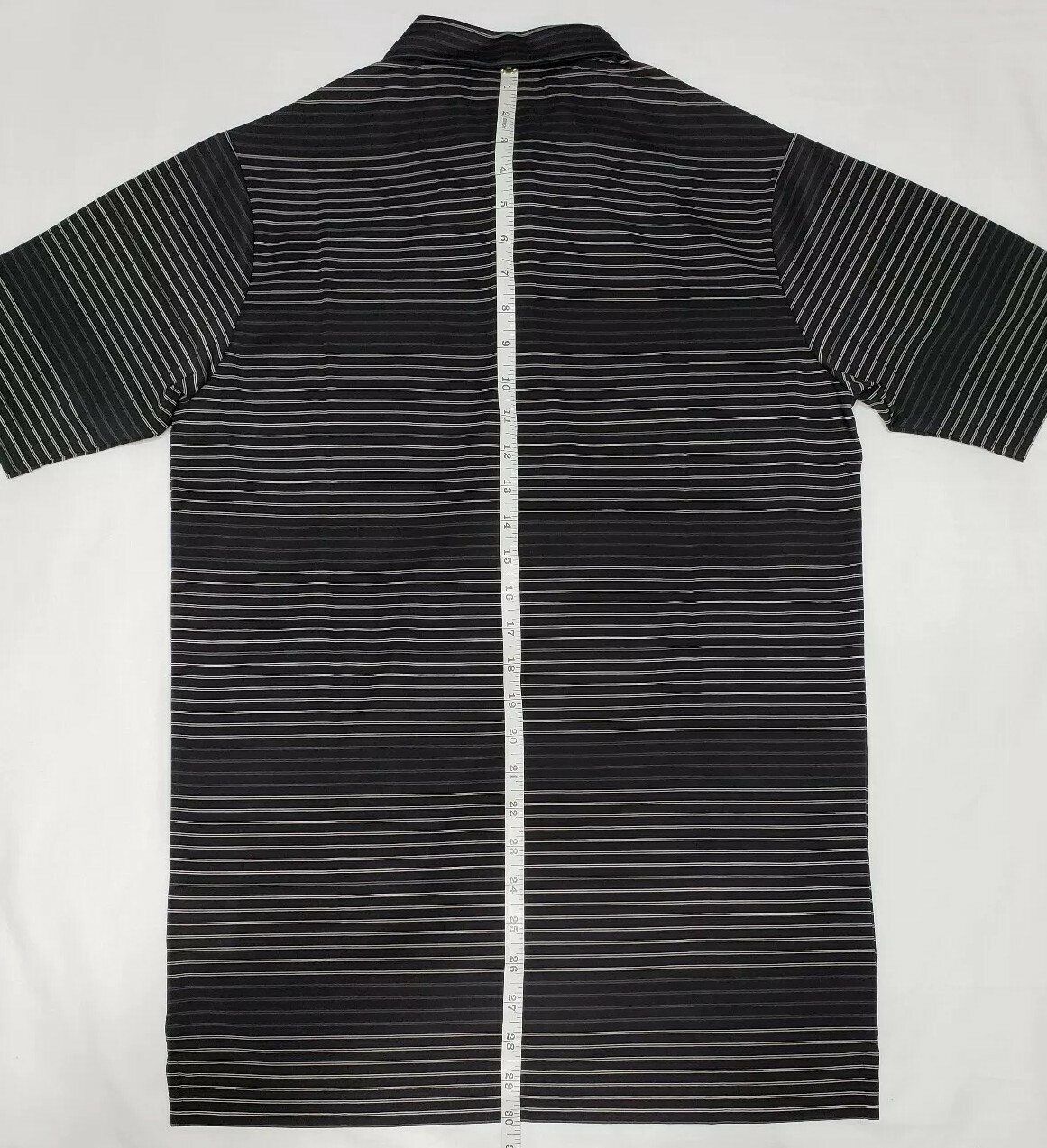 NEW Antigua Domain Desert Dry Black Striped Mens Golf Polo Shirt Size Small