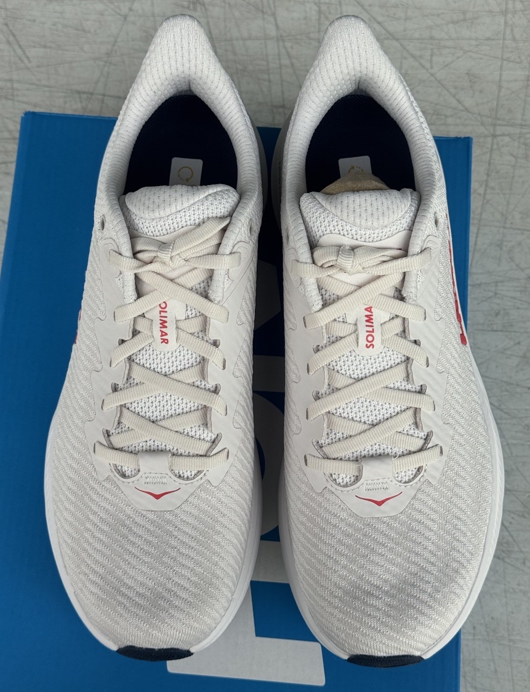 HOKA One One Solimar Women’s Running Shoes White Blue 1123075 GRTC NEW Size 9 B