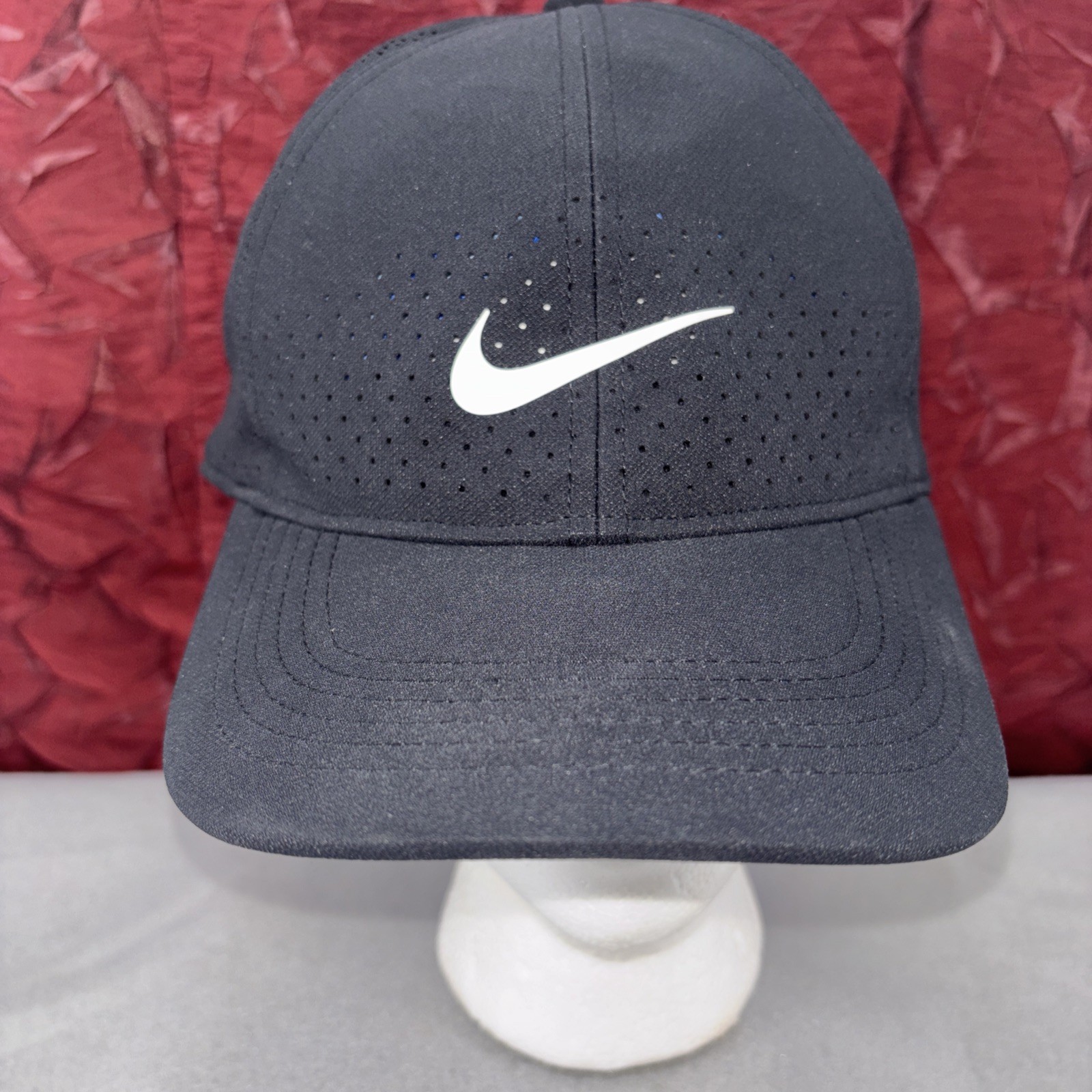 Nike Hat Cap Strap Back One Size Black Legacy91 Dri-FIT Swoosh Sport Golf Mens