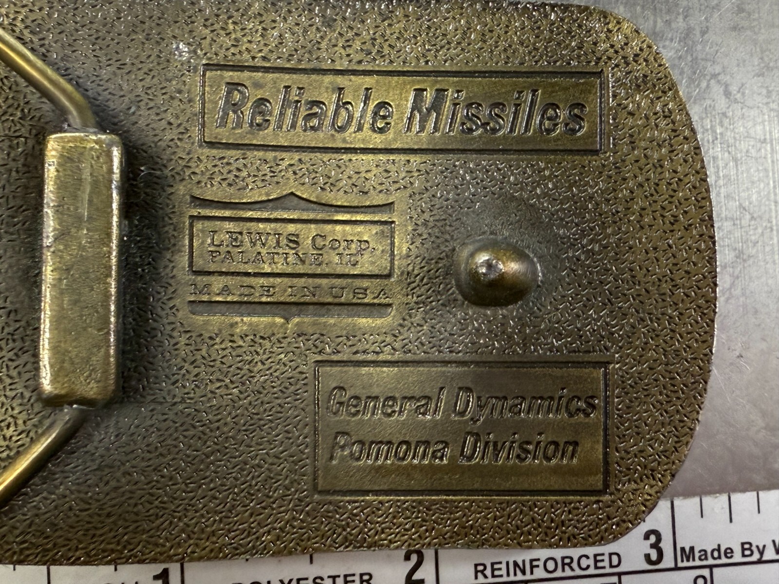 Sparrow AIM-7F Reliable Missiles Warhead Rocket Military Lewis Belt Buckle