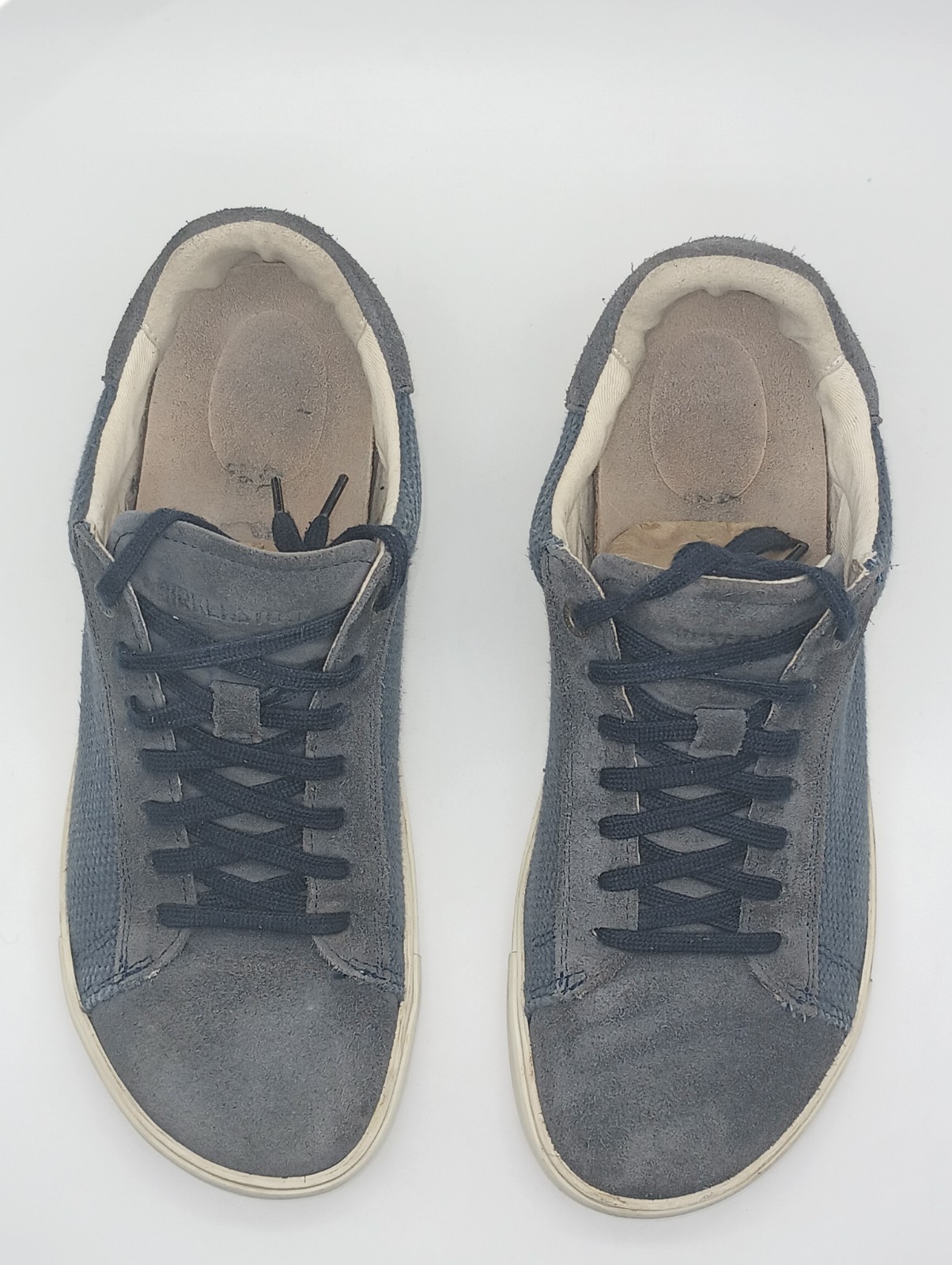 Birkenstock Bend Low Canvas Suede Sneakers W 9 M 7 EU 40 Blue READ