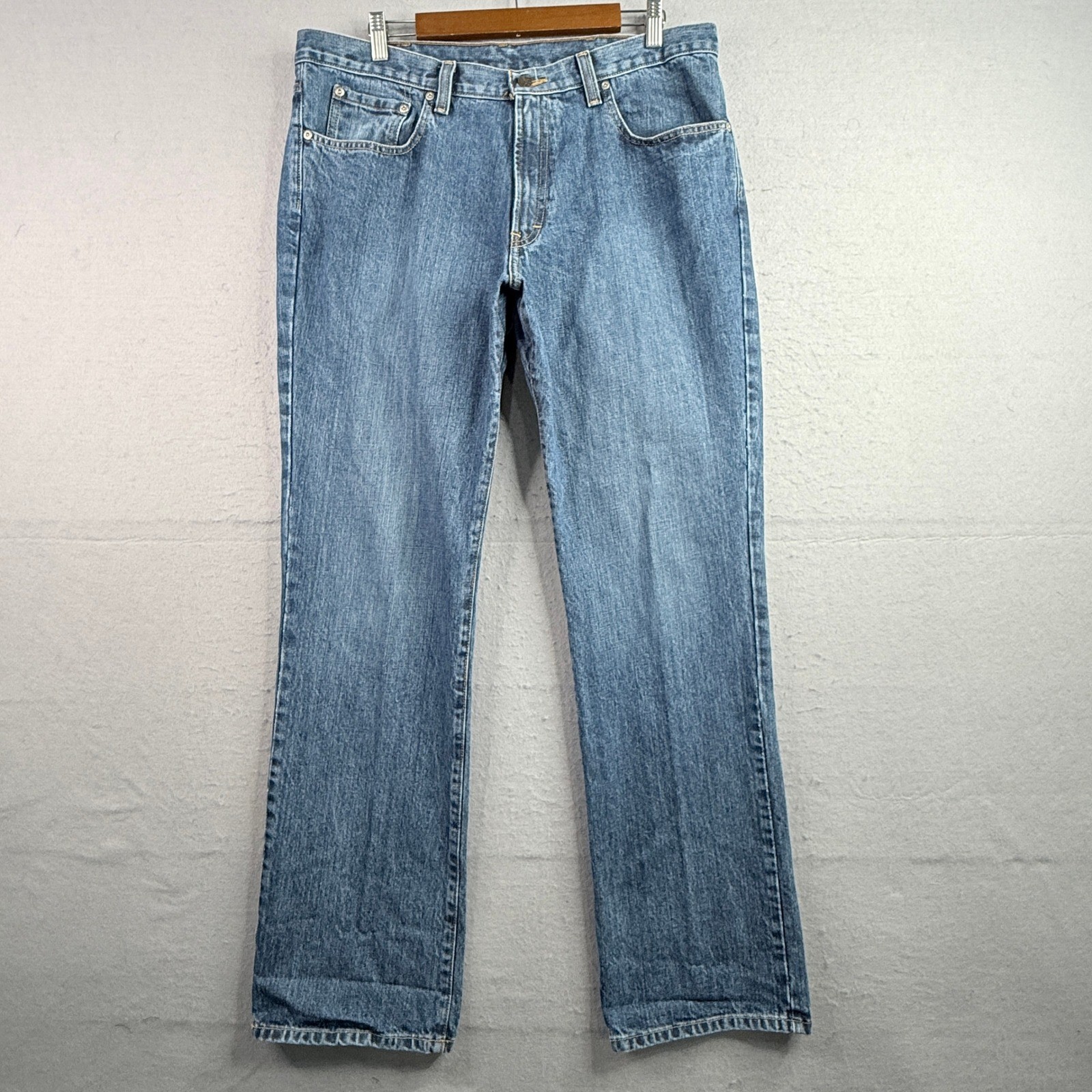 All American Clothing Co Jeans Mens 37×32 Blue Denim Straight Made USA
