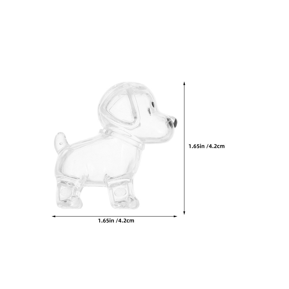 4Pcs Dog Transparent Lightweight Hair Storage Keychain Pet Memorial Souvenir