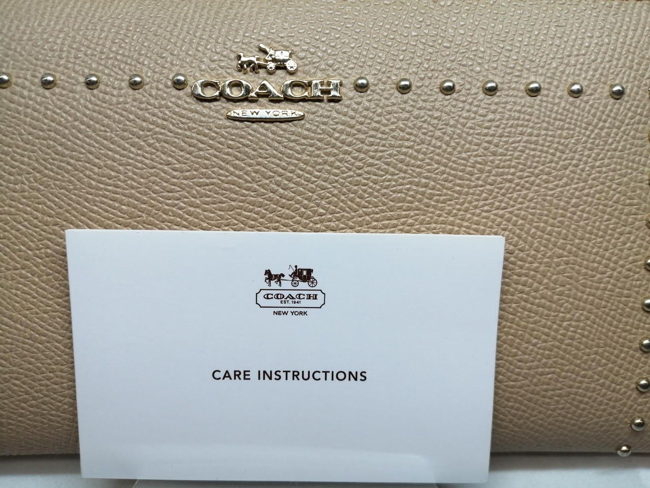 Coach Edge Studded Round Zipper Long Wallet 52769 Used